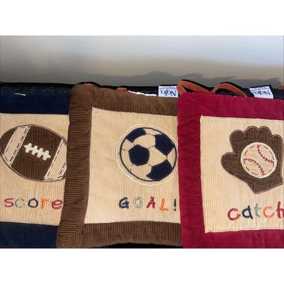 NoJo Infant Sports-Themed Soft Wall Hangings Set Of 3 - Picture 2 of 16